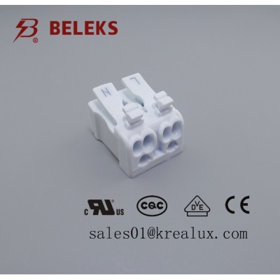 Krealux/Belecks P02-D2/9 (L/N) -Ce 2 Ports/Poles Screwless Push Wire Connectors